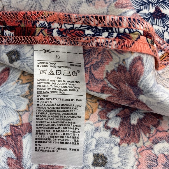 Banana Republic pleated floral skirt, women's size 10 - Picture 7 of 8